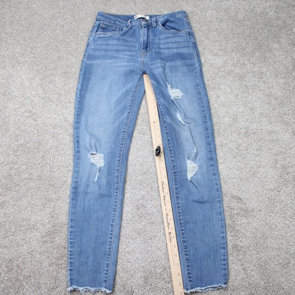 Levi’s Jeans Womens 16 Blue 720 High Rise Super Skinny Distressed Denim (26x27) - Picture 3 of 13